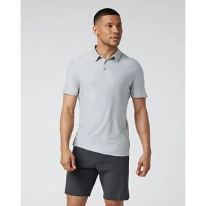 Vuori Strato Tech Polo Men's Performance Polo Small in Platinum Heather